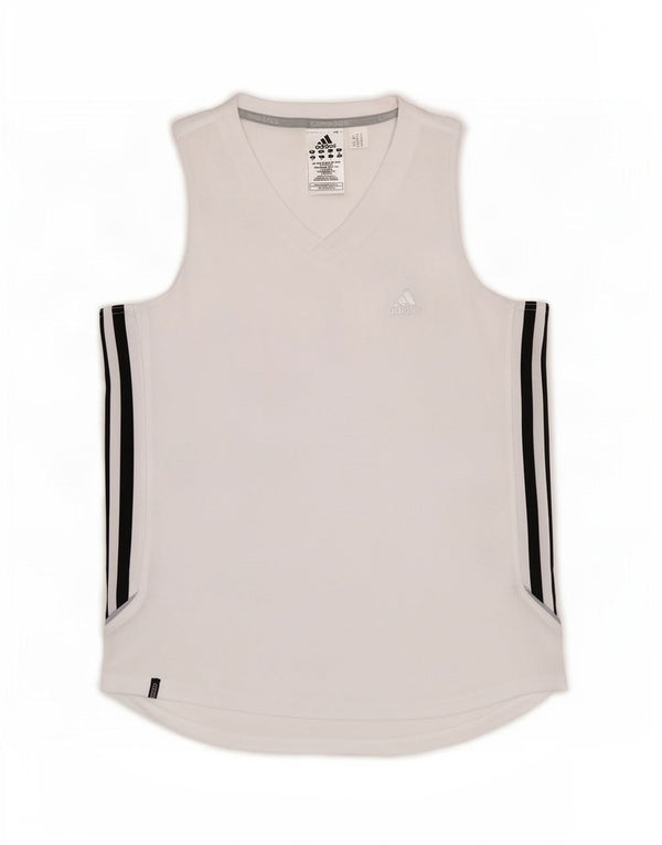 Adidas Womens Clima 365 Vest Top UK 12 Средний Белый Полиэстер