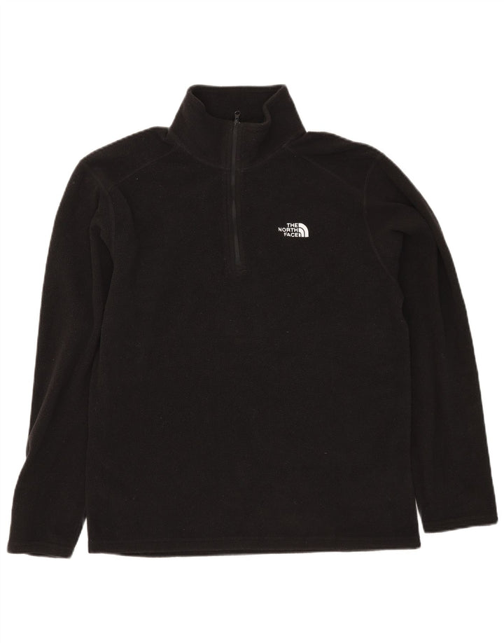 Мужской флисовый джемпер с воротником на молнии The North Face, маленький черный, полиэстер