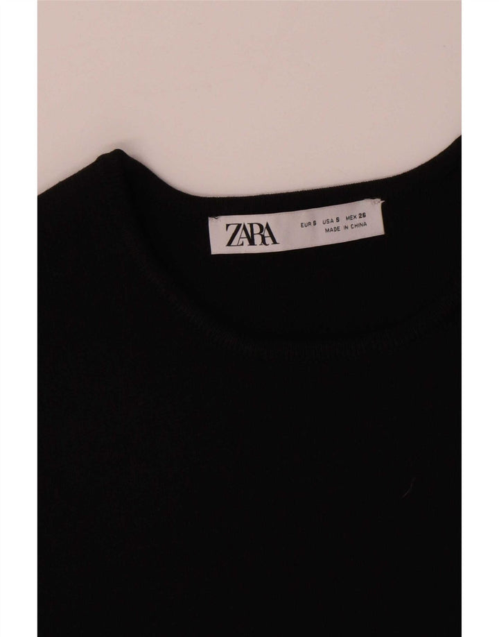 Женский жилет Zara UK 10, маленький, черный, полиэстер