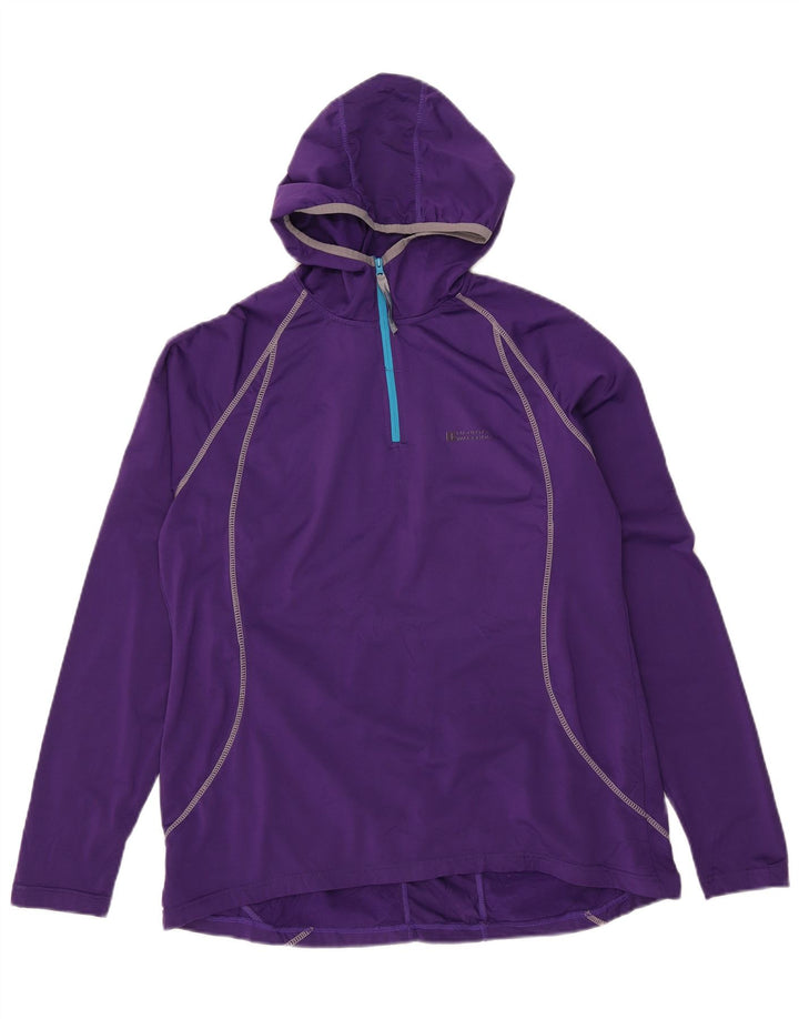Mountain Warehouse Мужской топ с капюшоном на молнии и длинными рукавами, средний фиолетовый