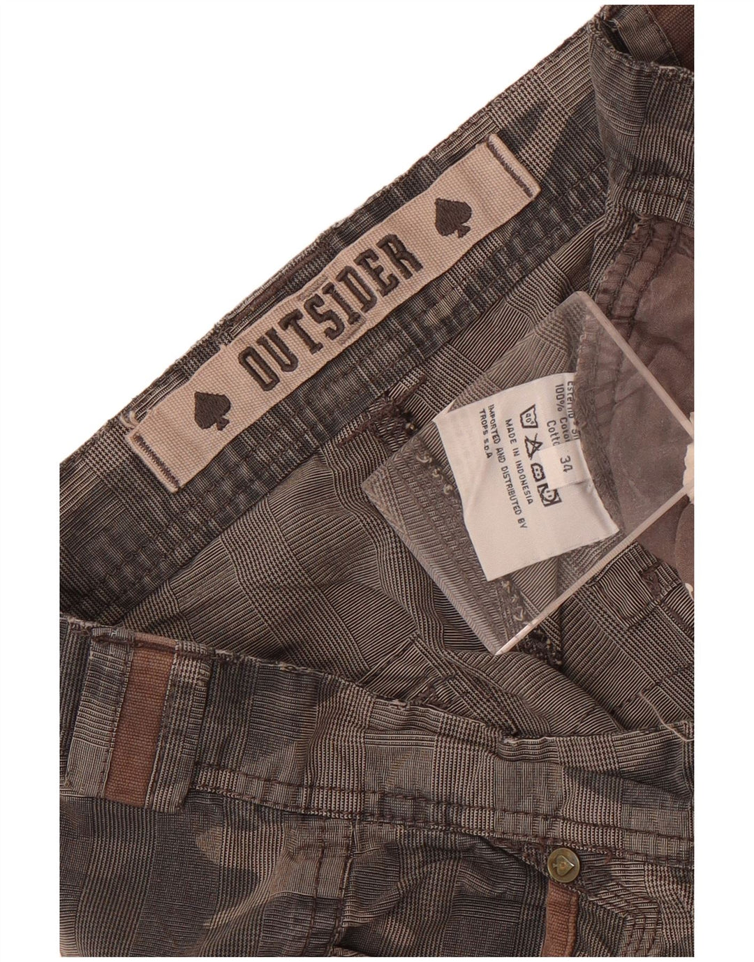 Мужские шорты-карго Outsider W34, большие серые камуфляжные хлопковые шорты