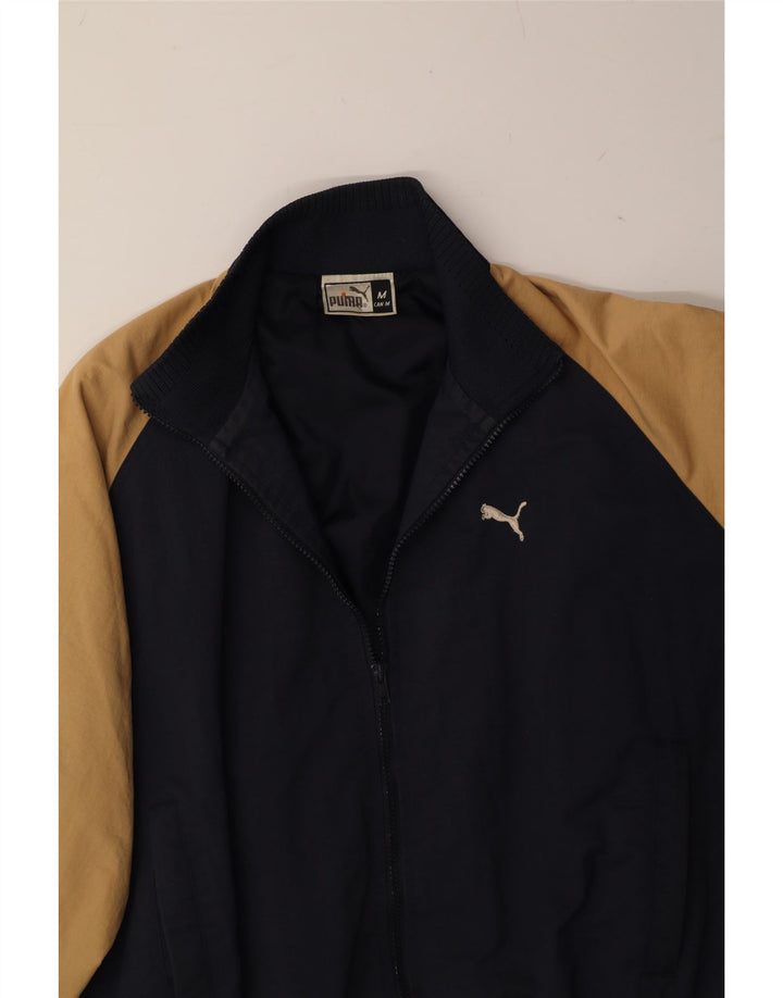 Мужской спортивный костюм PUMA, верхняя куртка, средний темно-синий, цветной блок