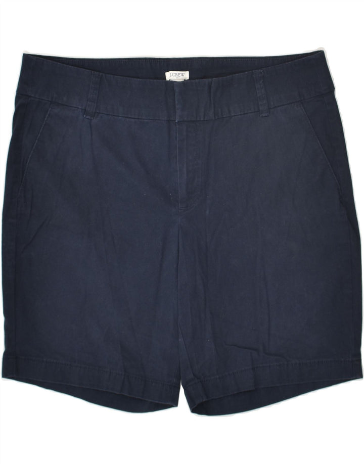 J. CREW Womens Chino Shorts US 12 Large W34  Navy Blue Cotton | Vintage J. Crew | Thrift | Second-Hand J. Crew | Used Clothing | Messina Hembry 