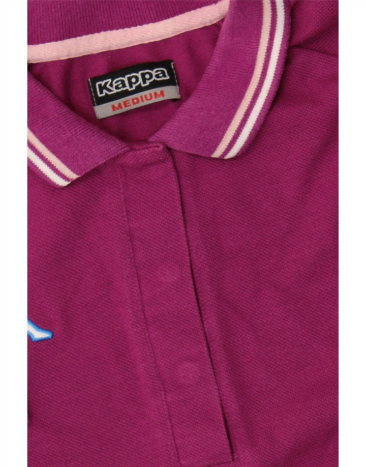 KAPPA Womens Polo Shirt UK 12 Medium Pink Polyester Vintage Kappa and Second-Hand Kappa from Messina Hembry 