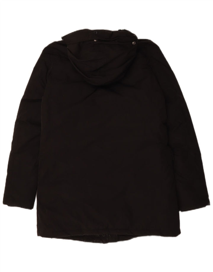 Женское стеганое пальто с капюшоном Maison Scotch UK 14, средний черный полиэстер