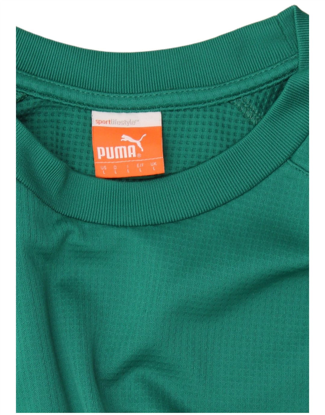 Мужской свитер PUMA, большой зеленый полиэстер с цветными блоками