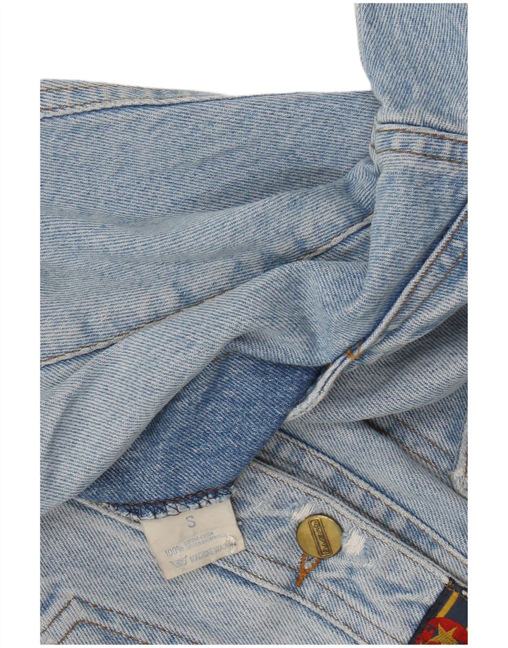 Женская джинсовая куртка оверсайз QUARRY UK 10, маленькая, синяя, хлопок