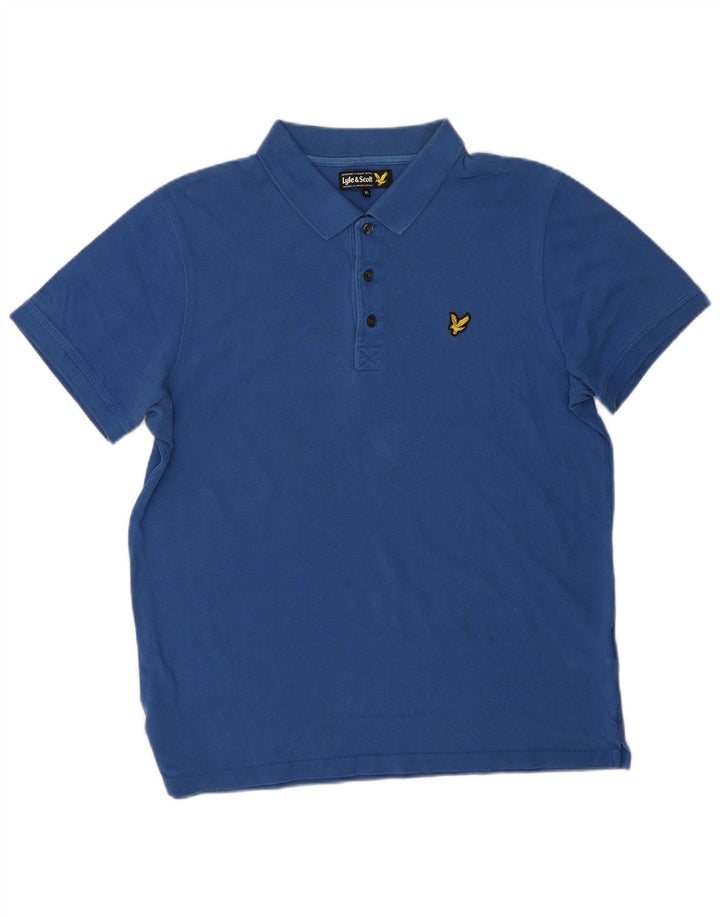 Мужская рубашка-поло Lyle & Scott XL, синяя, хлопок