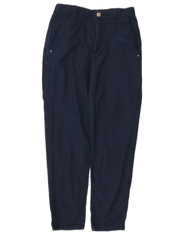 Guess Womens High Waist Tapered Chino Trousers W26 L26 Navy Blue