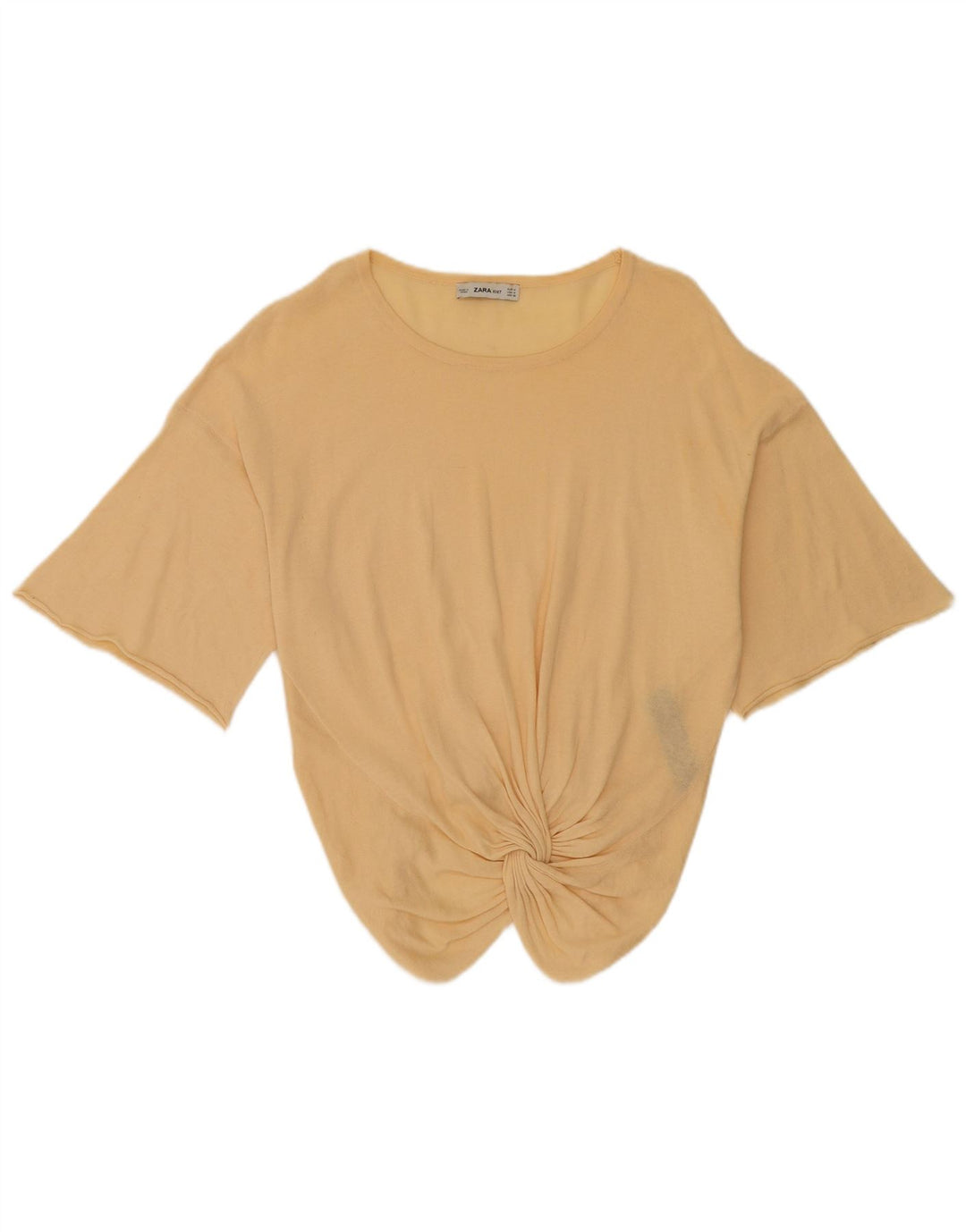 Женская блузка с рукавом 3/4 Zara UK 14, средний бежевый хлопок