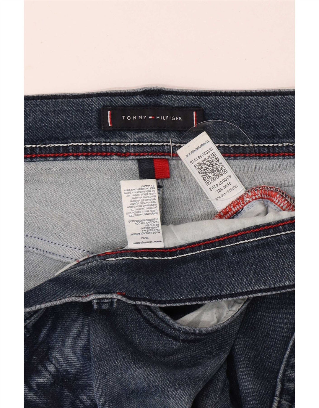 Мужские узкие джинсы Tommy Hilfiger W36 L32, синие, хлопок