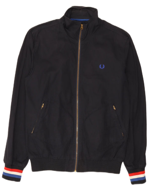 Мужская куртка-бомбер Fred Perry UK 38, средний темно-синий хлопок