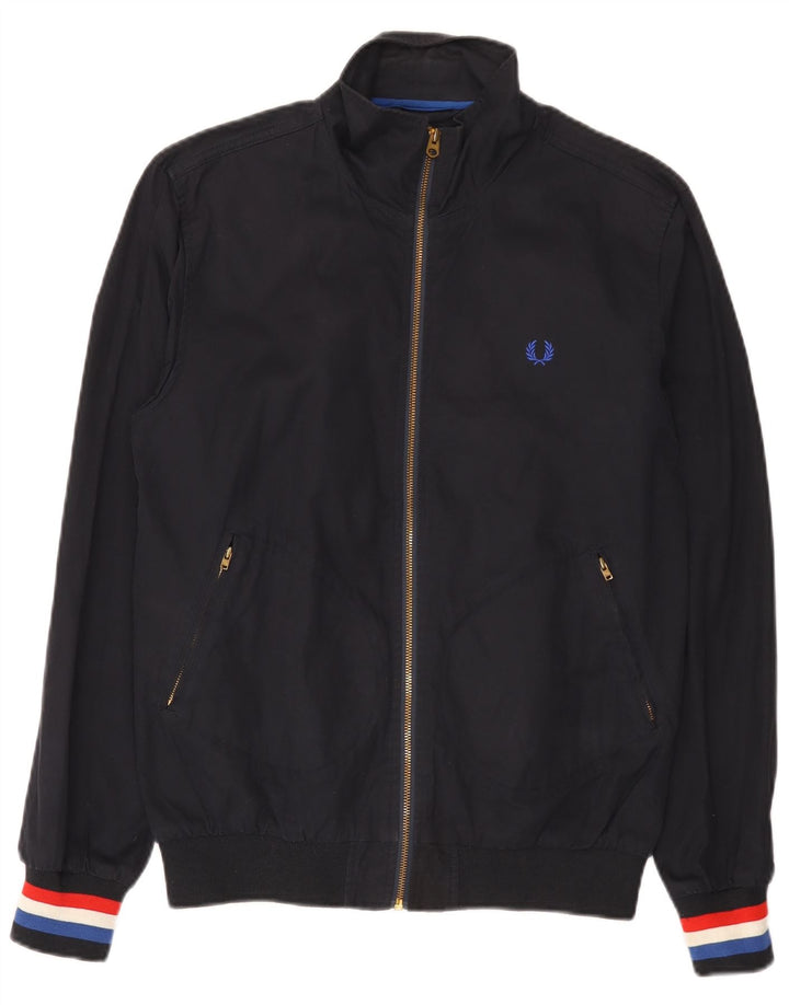 Мужская куртка-бомбер Fred Perry UK 38, средний темно-синий хлопок