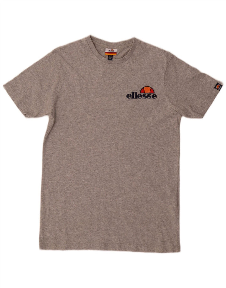 Мужская футболка Ellesse с рисунком, маленький серый хлопок с крапинками