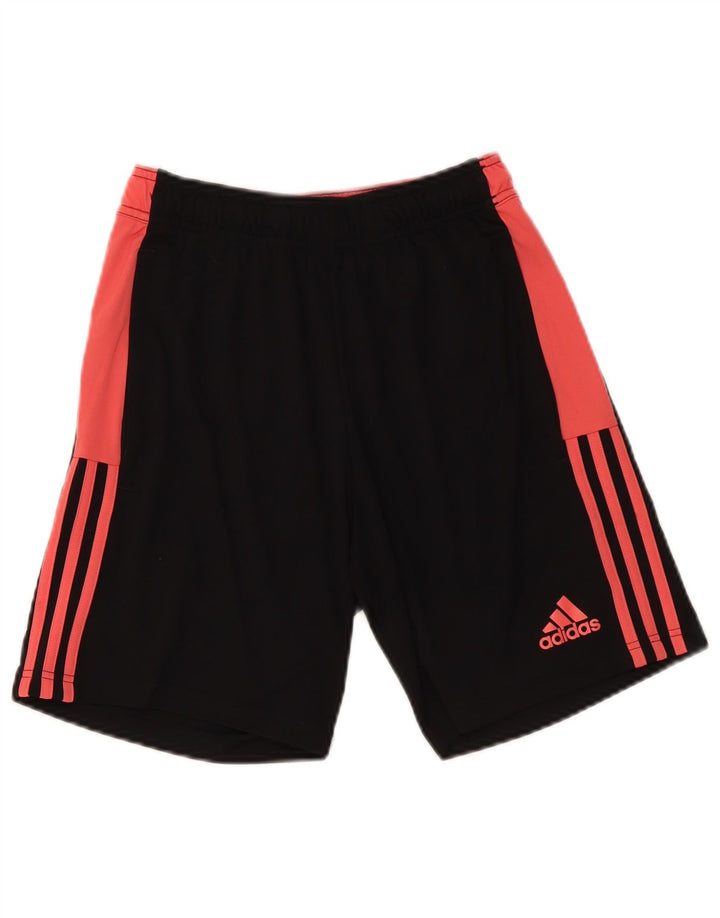 Мужские спортивные шорты Adidas, маленькие черные, полиэстер с цветными блоками
