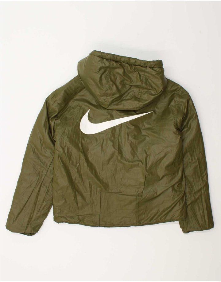 Женская утепленная двусторонняя куртка Nike UK 12, средний зеленый полиэстер