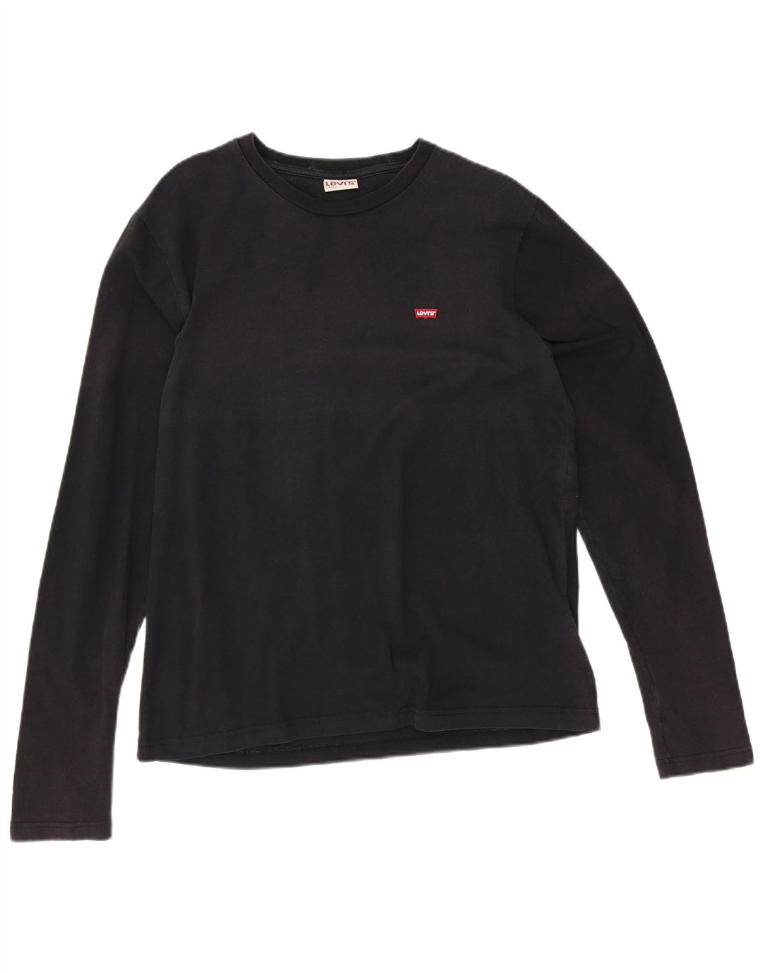 LEVI'S Mens Top Long Sleeve Large Black Cotton