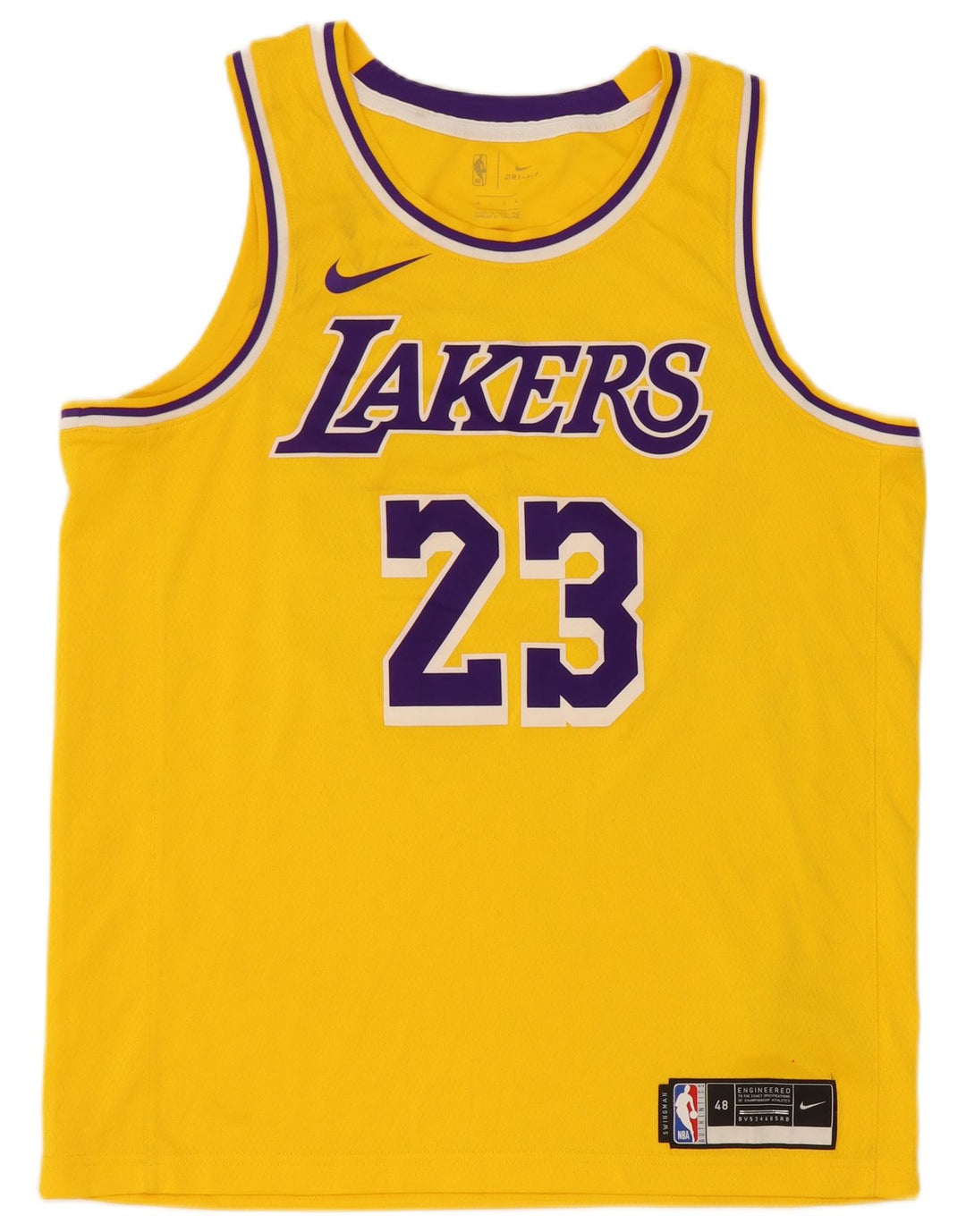 Мужской жилет с рисунком Nike Lakers, большой желтый полиэстер