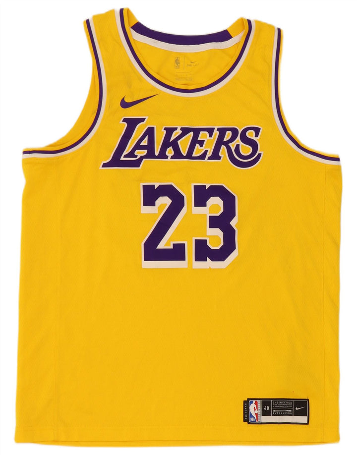 Мужской жилет с рисунком Nike Lakers, большой желтый полиэстер