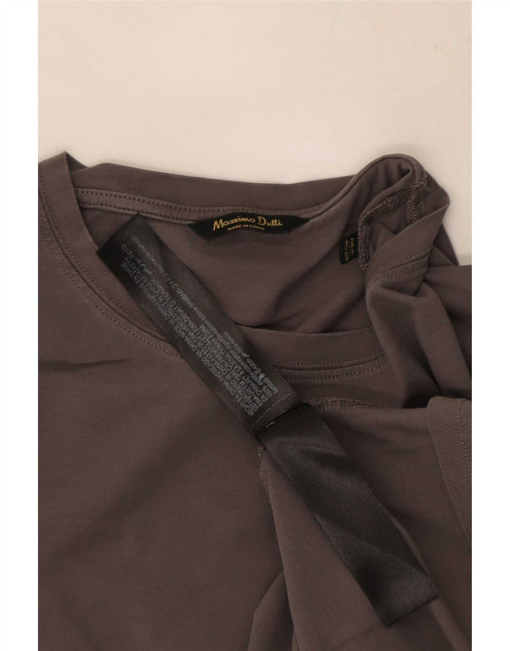 Мужской топ Massimo Dutti с длинным рукавом XL, серый хлопок