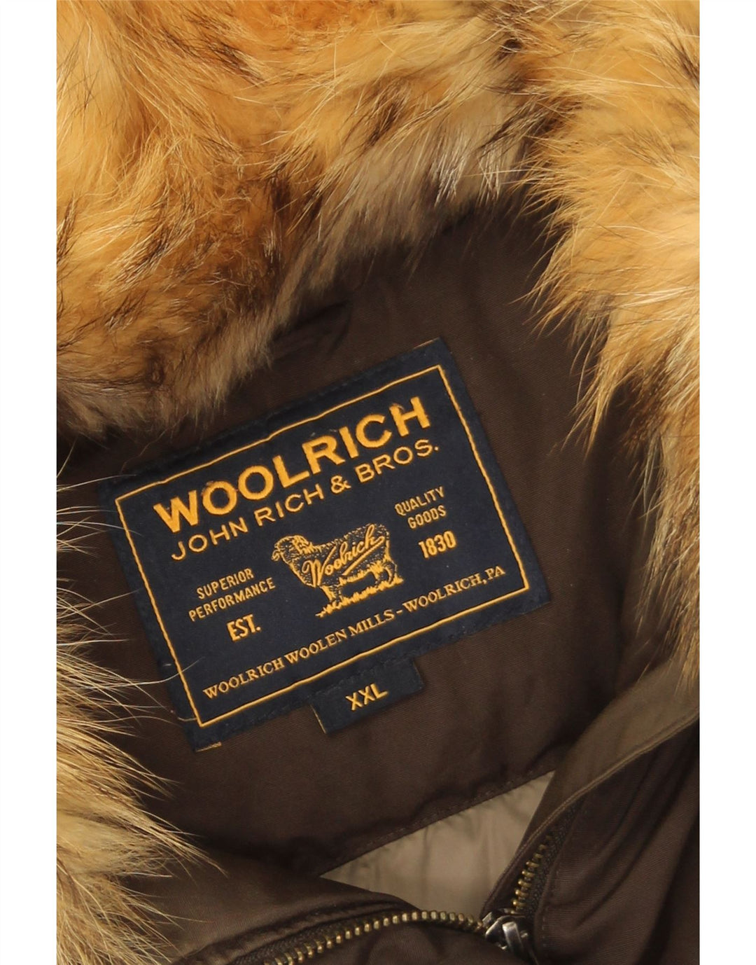 Женское стеганое пальто Woolrich UK 20 2XL, хлопок цвета хаки
