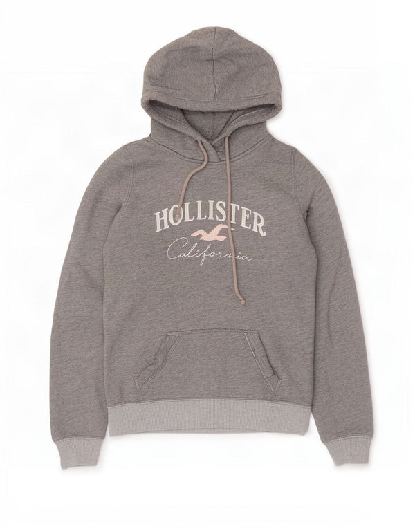 Женский джемпер с капюшоном Hollister UK 6 XS, серый хлопок