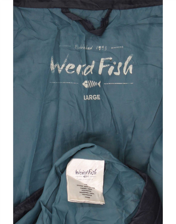 Мужская стеганая куртка Weird Fish UK 40, большая, темно-синяя, нейлон