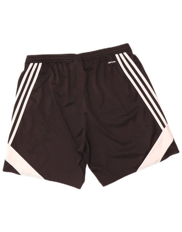 Женские спортивные шорты Adidas Climalite UK 16, большие черные цветные блоки