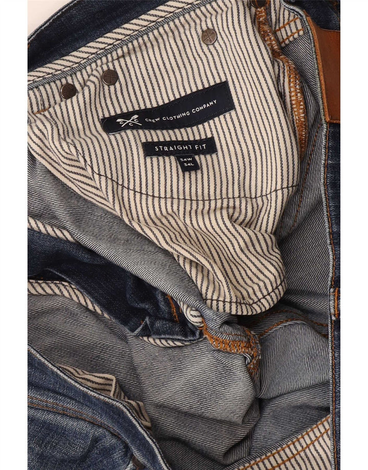 Мужские прямые джинсы Crew Clothing W34 L34 синие