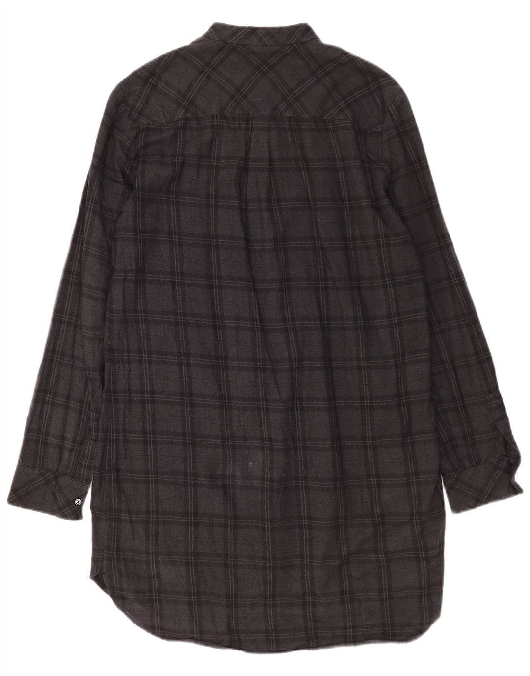 Женское платье прямого кроя с длинными рукавами Zara UK 14, средний серый цвет в клетку