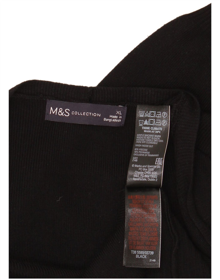 Женский удлиненный кардиган большого размера Marks & Spencer UK 18 XL, черный