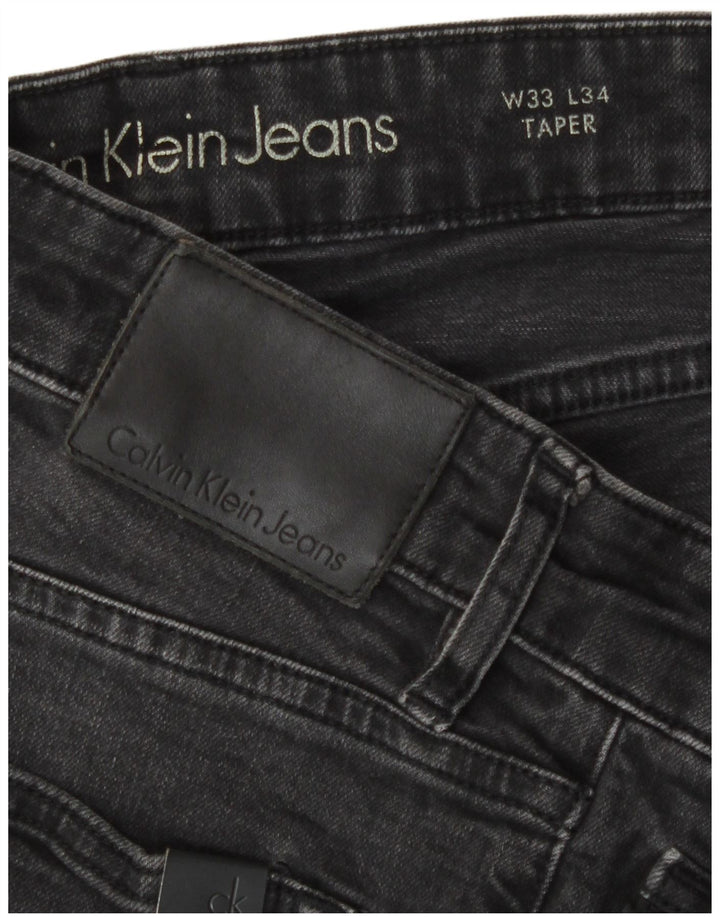 Мужские зауженные джинсы Calvin Klein W33 L29, серый хлопок