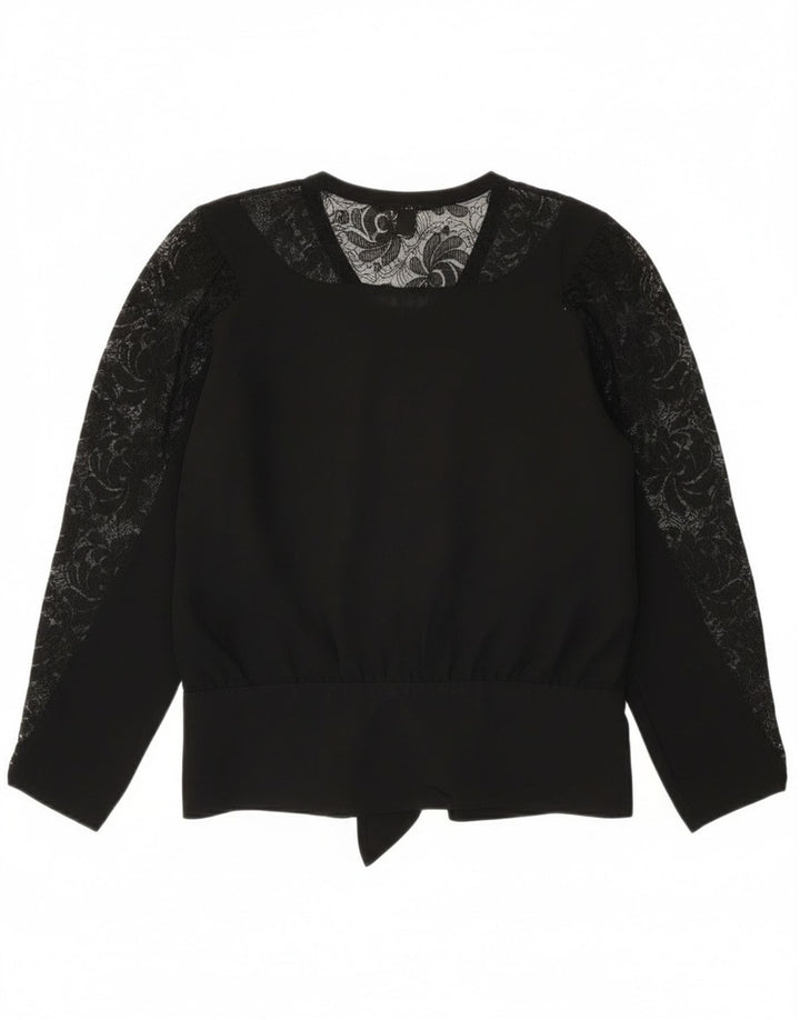 Улучшенная женская блузка с длинным рукавом, топ EU 40, средний черный, вискоза