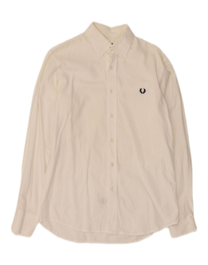 Мужская рубашка узкого кроя Fred Perry, средний белый хлопок