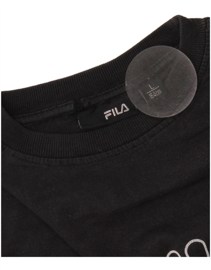 Женская футболка с рисунком Fila Top UK 16, большая черная