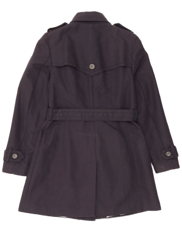 Женский тренч Massimo Dutti UK 18 XL, темно-синий, хлопок