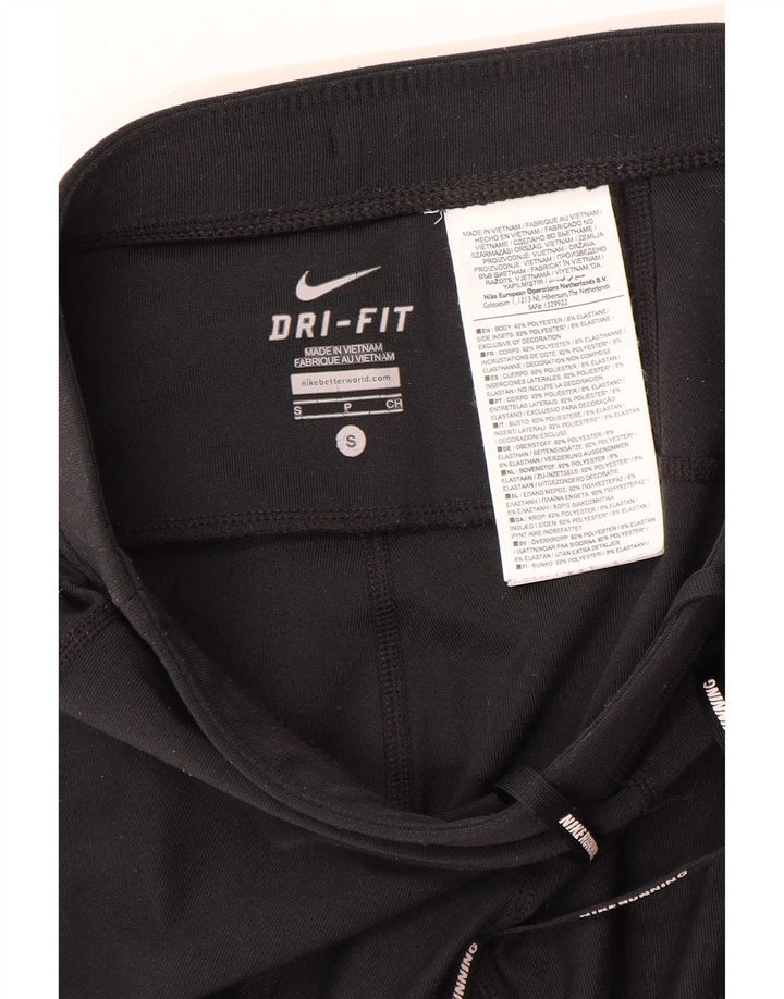 Женские леггинсы Nike Dri Fit UK 10, маленькие черные полиэстер