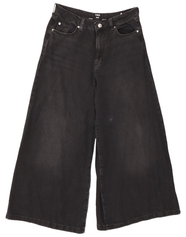 Женские широкие джинсы Marks & Spencer UK 14, большие W32 L27, черный хлопок