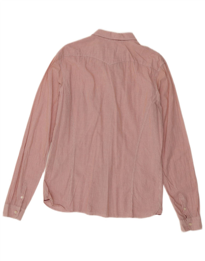 Женская рубашка Levi's UK 16, большая красная хлопковая полоска