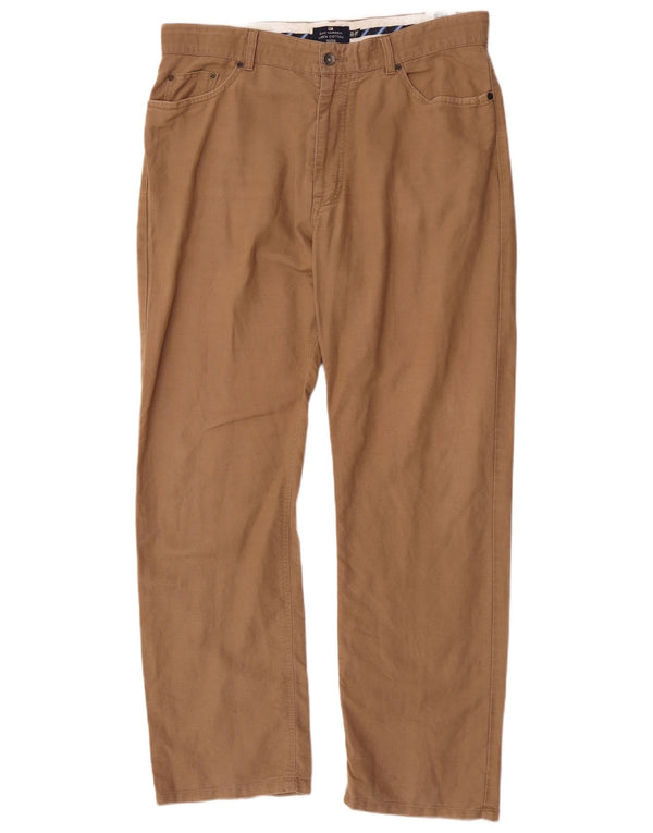 Мужские прямые повседневные брюки Marks & Spencer Blue Harbor W36 L31 коричневые