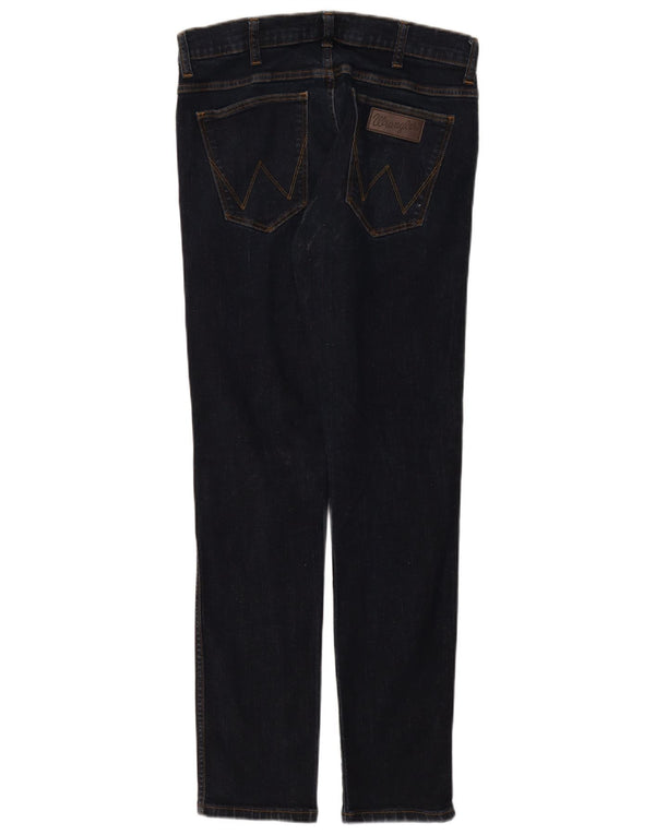 Мужские джинсы Wrangler Larston Slim W32 L31, темно-синий хлопок