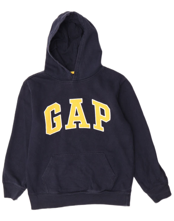 Джемпер с капюшоном Gap Boys с рисунком, 13–14 лет, 2XL, темно-синий, хлопок