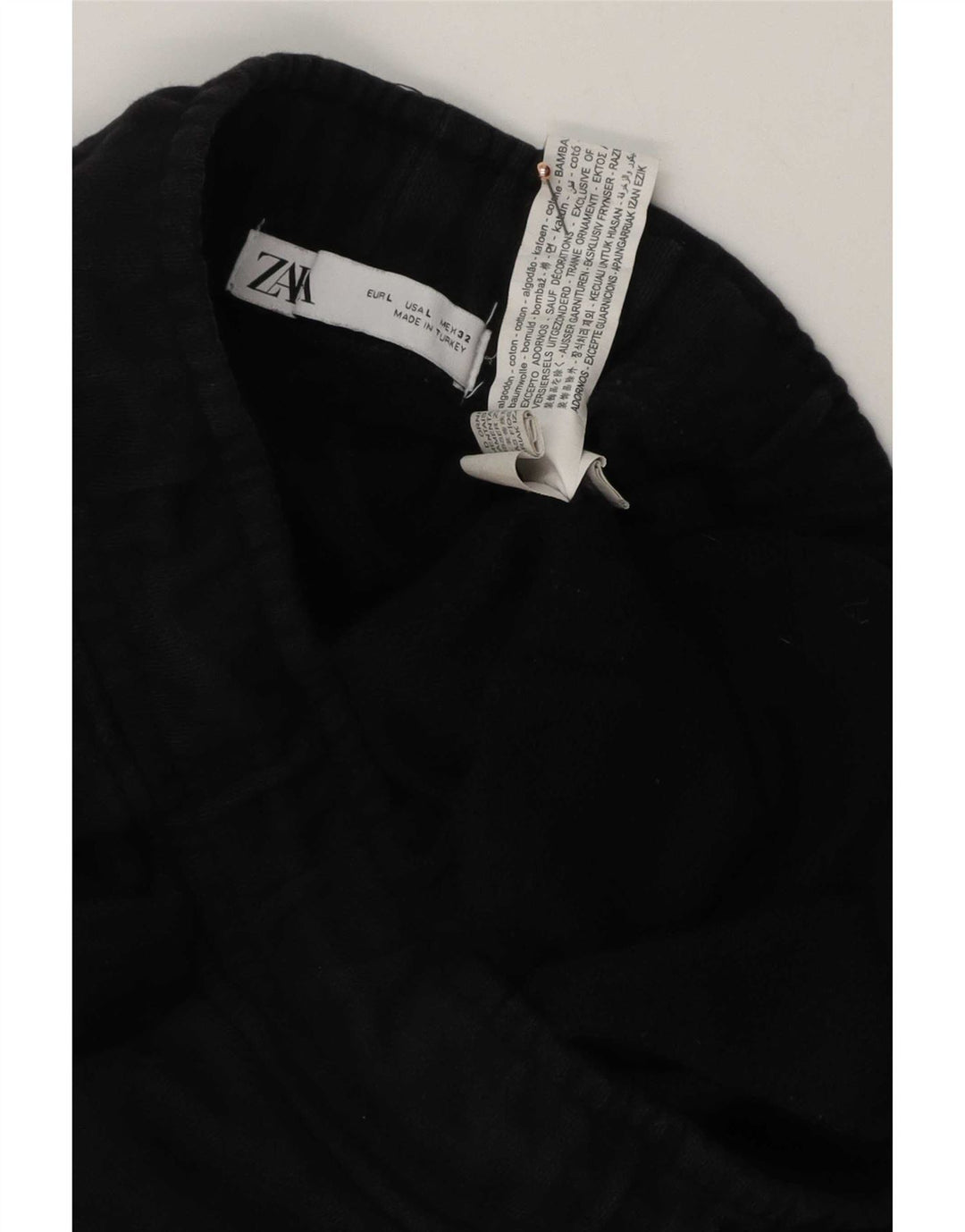 Мужские спортивные брюки Zara, большие черные хлопковые
