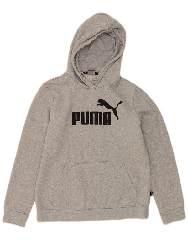 Женский джемпер с капюшоном Puma UK 12, хлопок среднего серого цвета