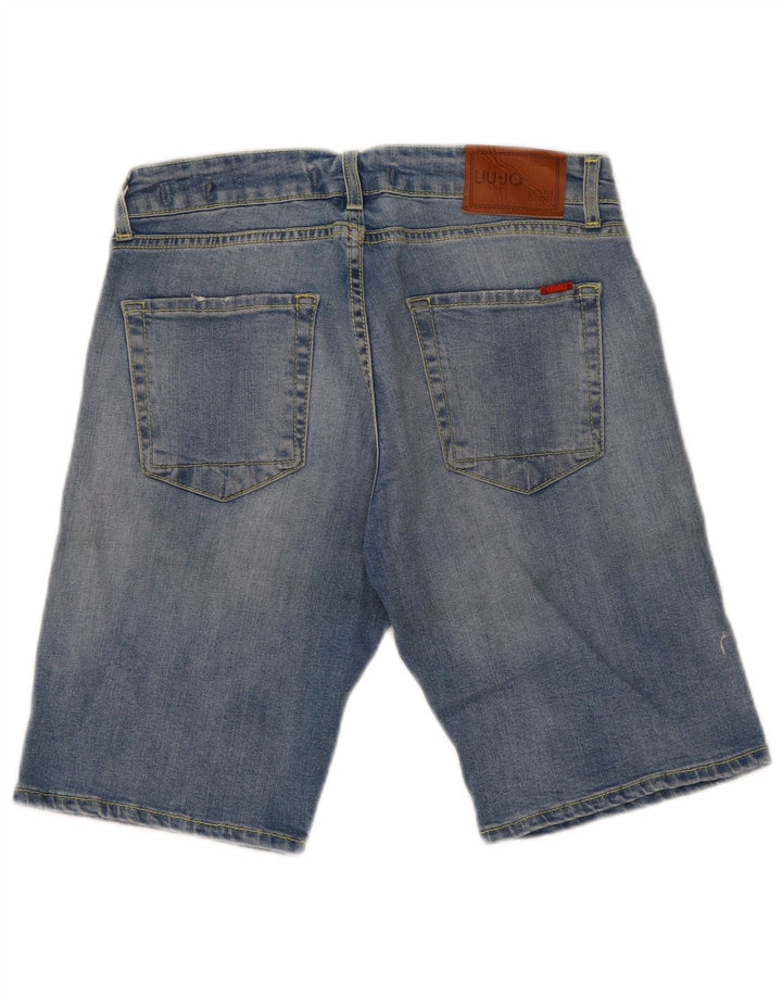 Мужские джинсовые шорты Liu Jo Regular Slim W32, хлопковые, среднего синего цвета