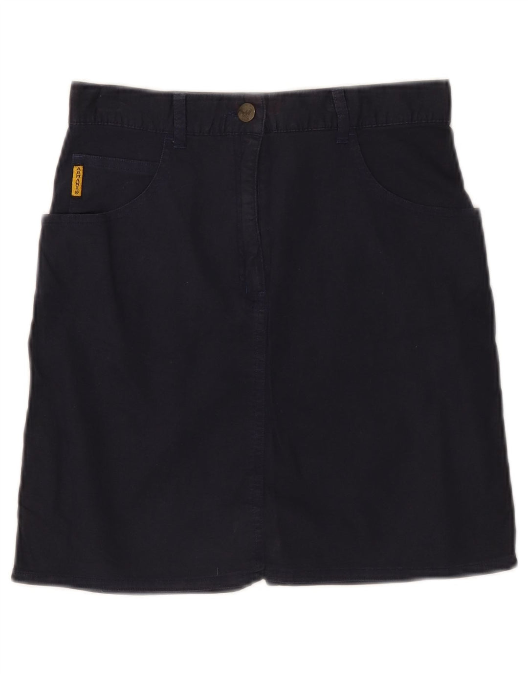 GIORGIO ARMANI Юбка-карандаш для девочек 11-12 лет W26 Темно-синий хлопок