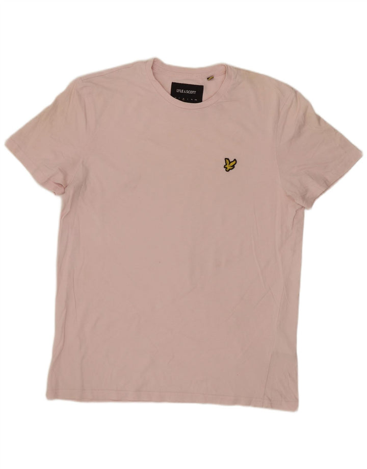 Мужская футболка LYLE & SCOTT из хлопка среднего розового цвета