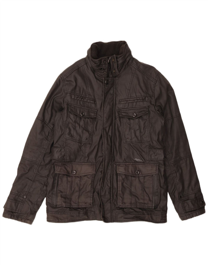 Мужская куртка PULL & BEAR UK 42 XL, черная