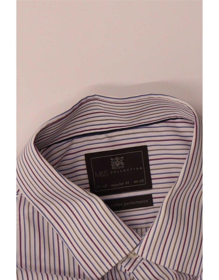 Мужская рубашка с коротким рукавом Marks & Spencer, размер 17 1/2 44/45 XL, белая