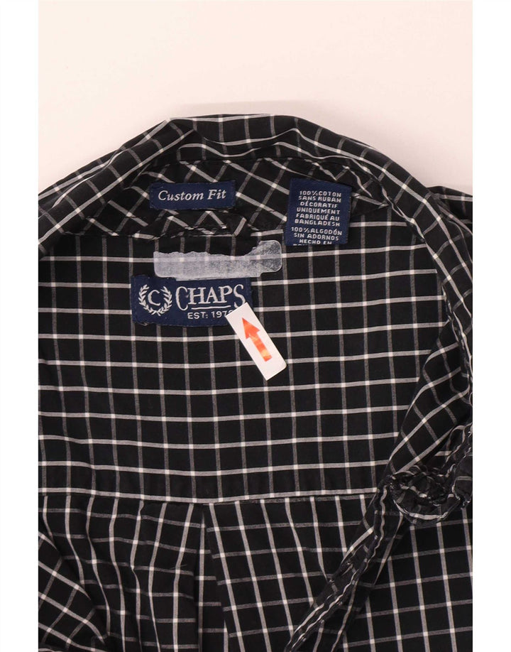 Мужская рубашка Chaps Custom Fit 2XL, черная клетка, хлопок